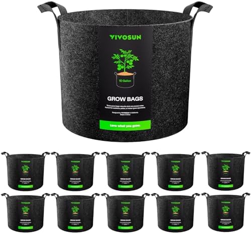 VIVOSUN Pack de 10 Bolsas de Cultivo de 10 Galones
