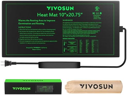 VIVOSUN Tapete de Calor de 10" x 20,75" para Germinación en Semilleros