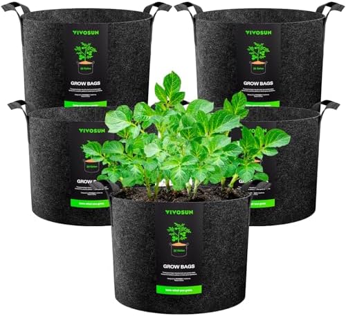 VIVOSUN Pack de 5 Bolsas de Cultivo de 20 Galones