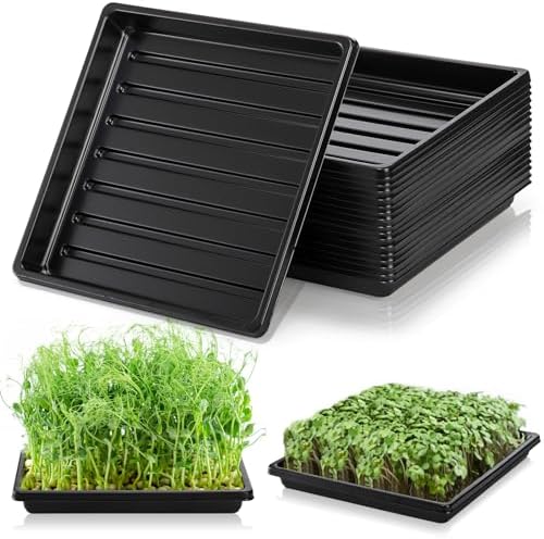 Tlence Pack de 10 Bandejas de Cultivo de Plástico